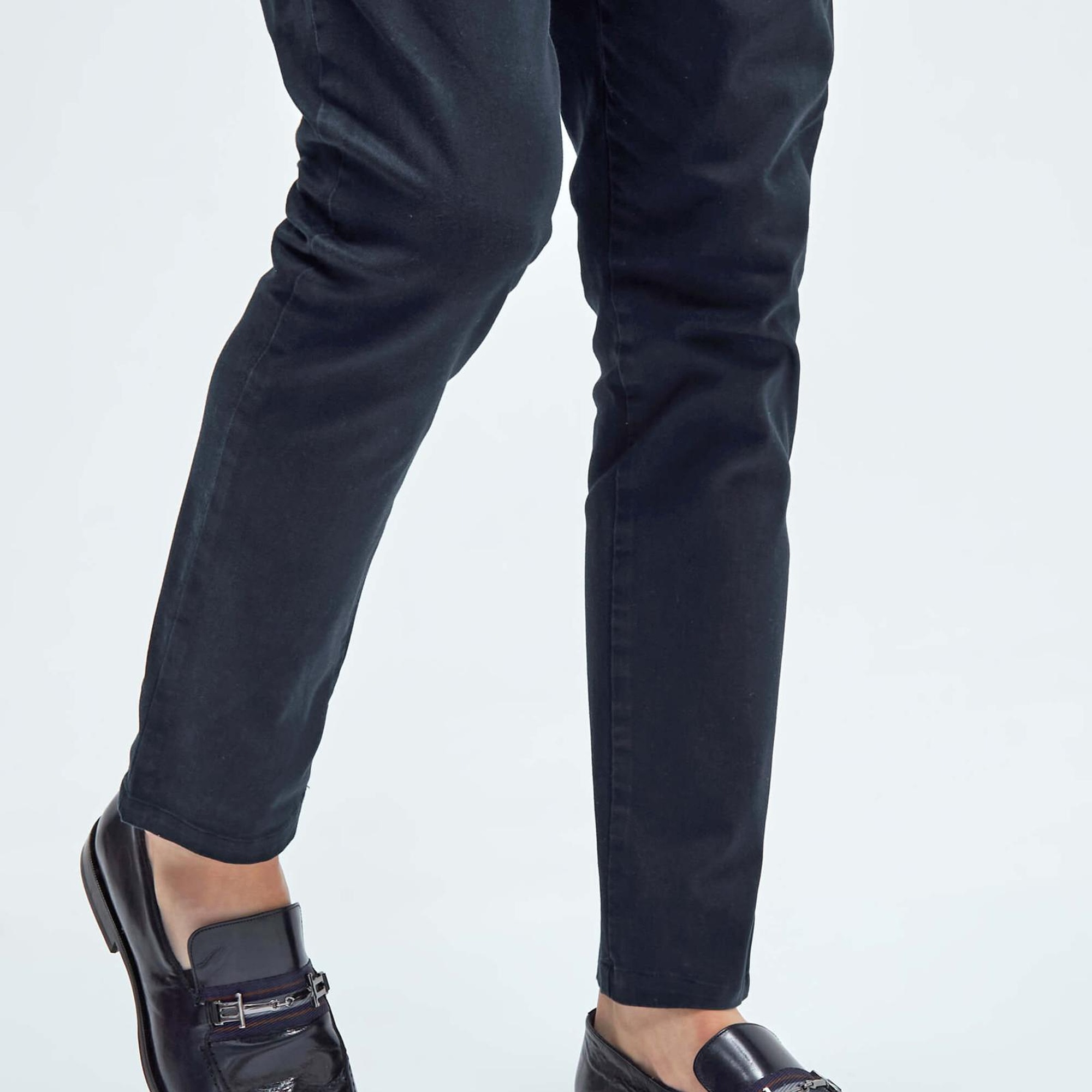 Tamer Tanca Erkek Hakiki Deri Lacivert Makosen Ayakkabı