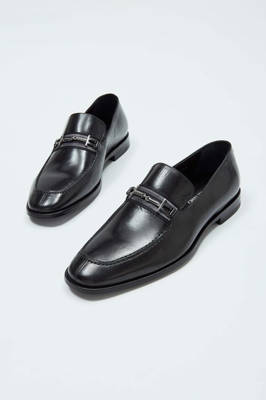  Tamer Tanca Erkek Hakiki Deri Siyah Makosen Ayakkabı