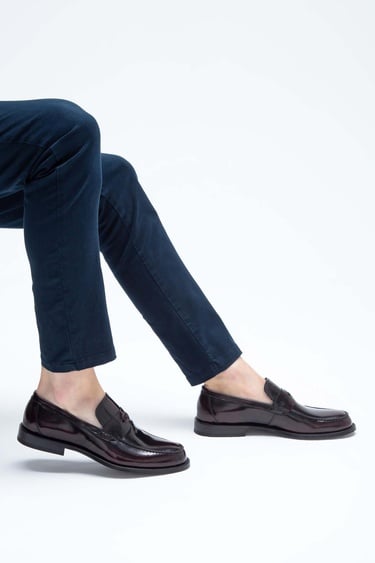  Tamer Tanca Erkek Hakiki Deri Bordo Makosen Ayakkabı