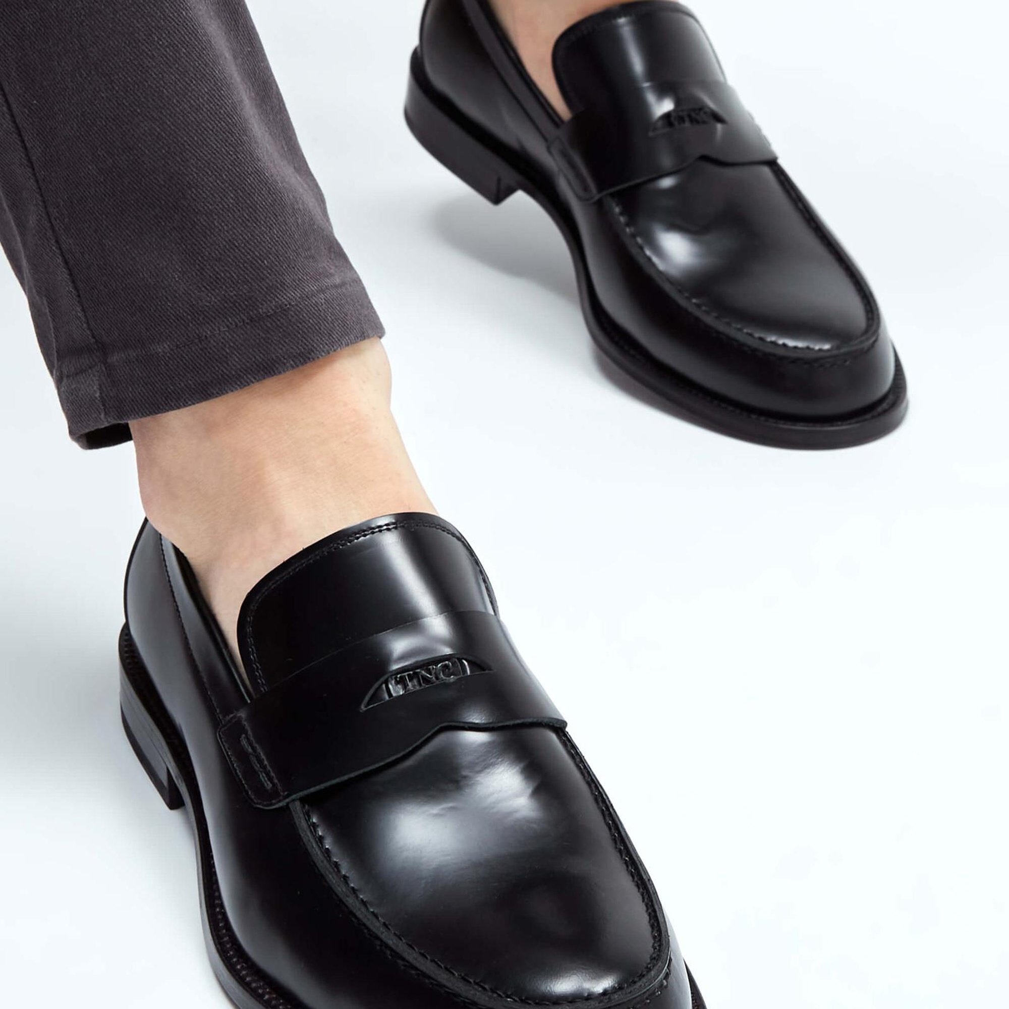 Tamer Tanca Erkek Hakiki Deri Siyah Açma Makosen Ayakkabı