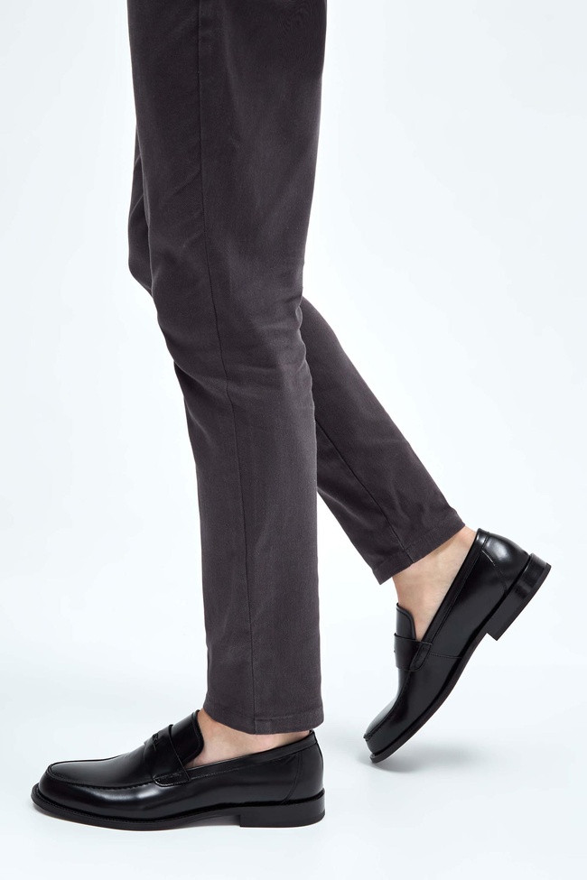  Tamer Tanca Erkek Hakiki Deri Siyah Açma Makosen Ayakkabı