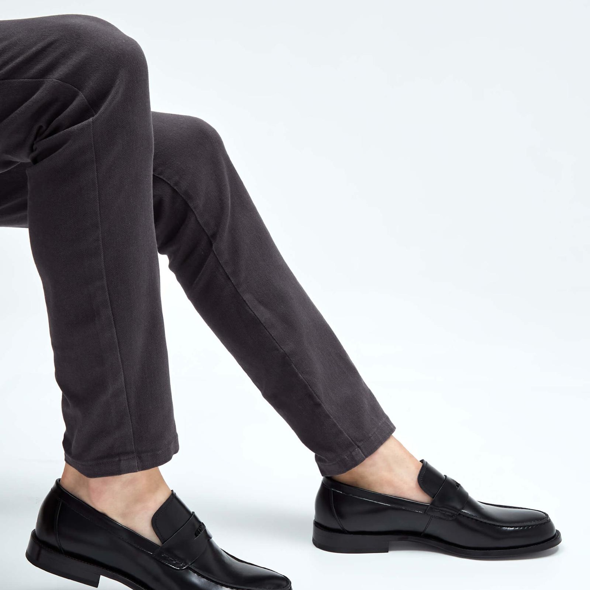 Tamer Tanca Erkek Hakiki Deri Siyah Açma Makosen Ayakkabı