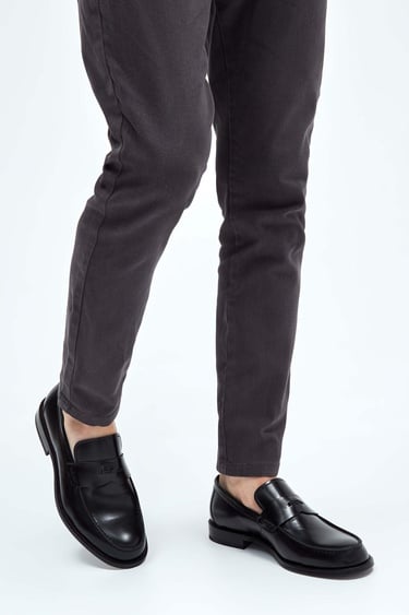  Tamer Tanca Erkek Hakiki Deri Siyah Açma Makosen Ayakkabı