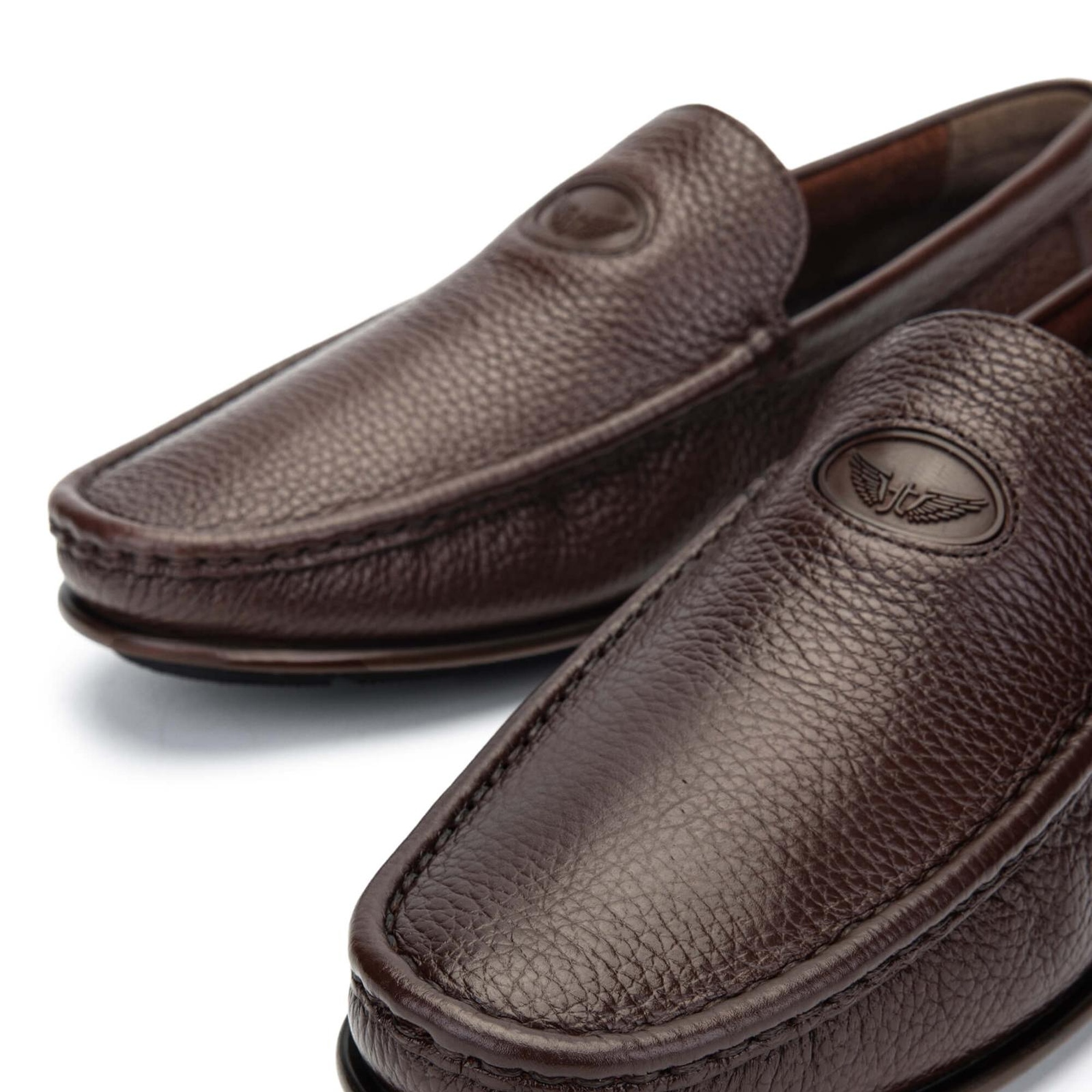 Tamer Tanca Erkek Hakiki Deri Kahverengi Floter Driver Ayakkabı