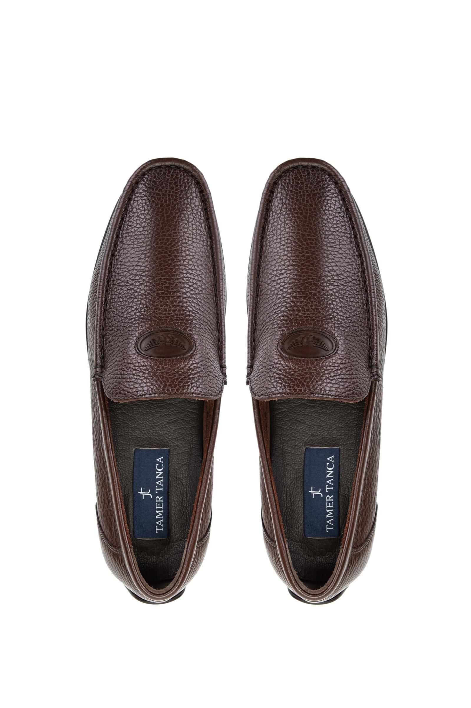 Tamer Tanca Tamer Tanca Erkek Hakiki Deri Kahverengi Floter Driver Ayakkabı Casual Ayakkabı | FashFed Kahverengi - 5. görsel
