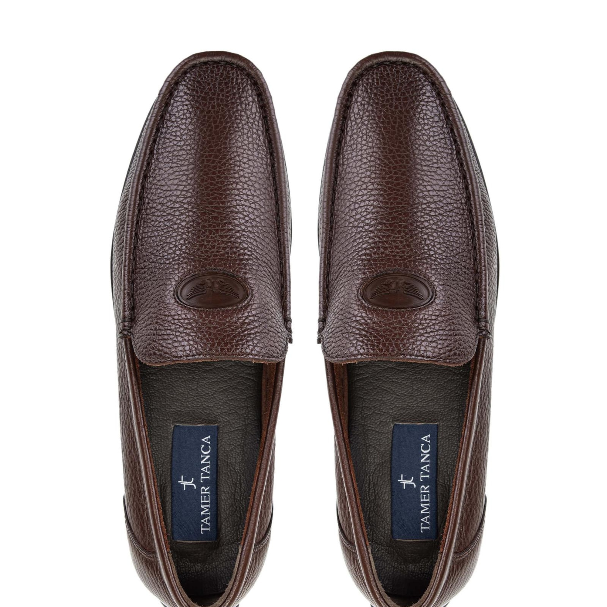 Tamer Tanca Erkek Hakiki Deri Kahverengi Floter Driver Ayakkabı