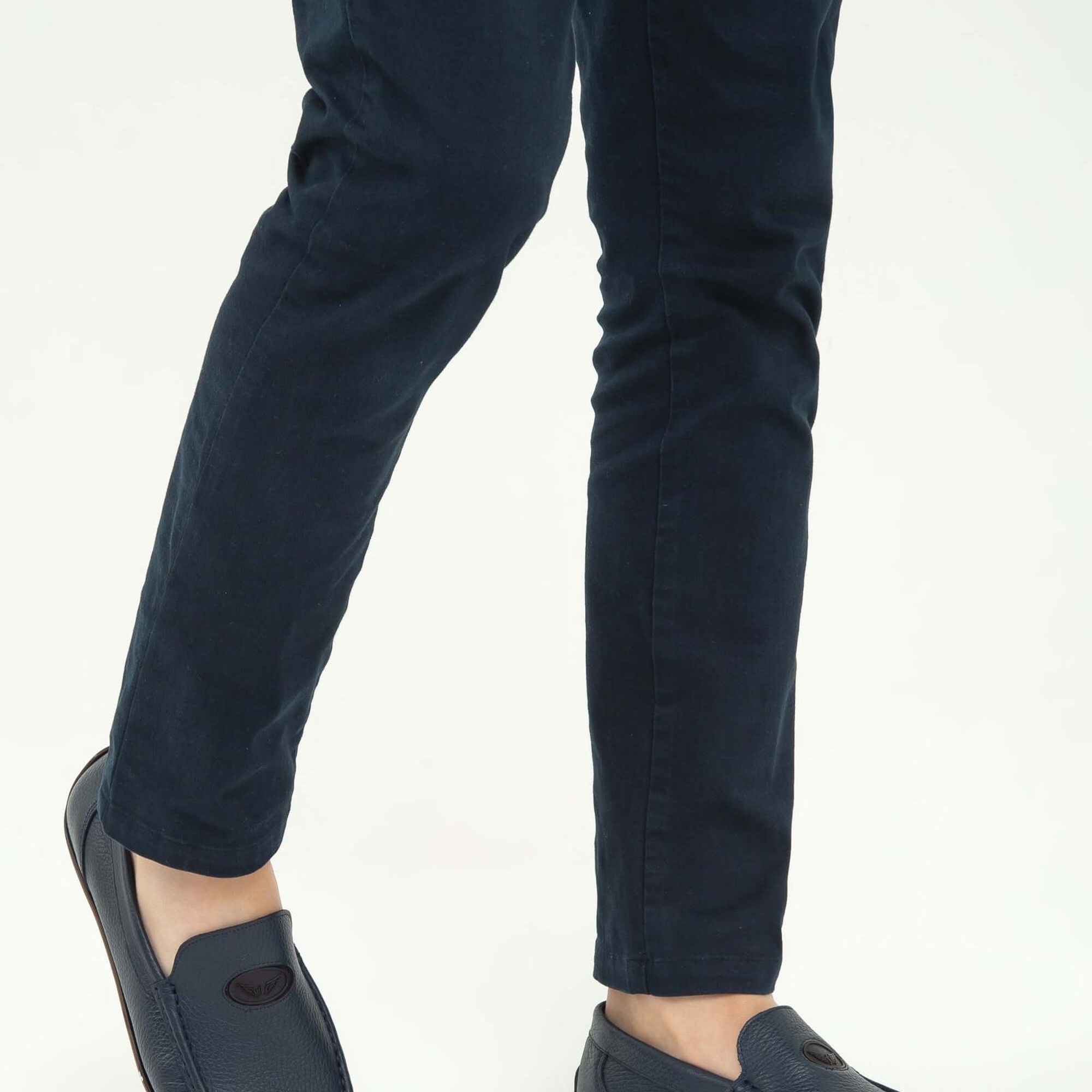 Tamer Tanca Erkek Hakiki Deri Lacivert Driver Ayakkabı