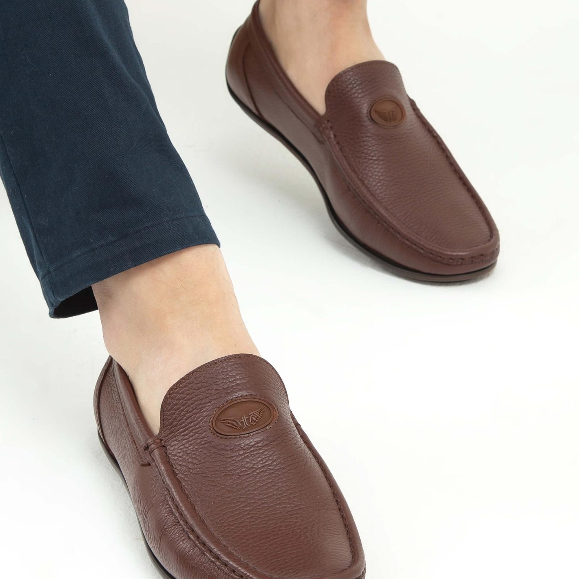 Tamer Tanca Erkek Hakiki Deri Taba Floter Driver Ayakkabı