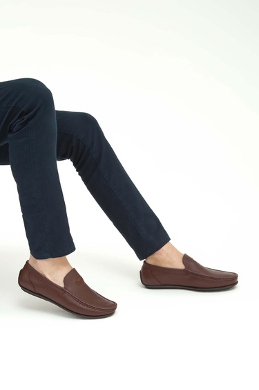  Tamer Tanca Erkek Hakiki Deri Taba Floter Driver Ayakkabı