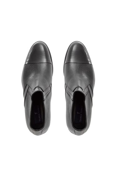  Tamer Tanca Erkek Hakiki Deri Siyah Klasik Bot