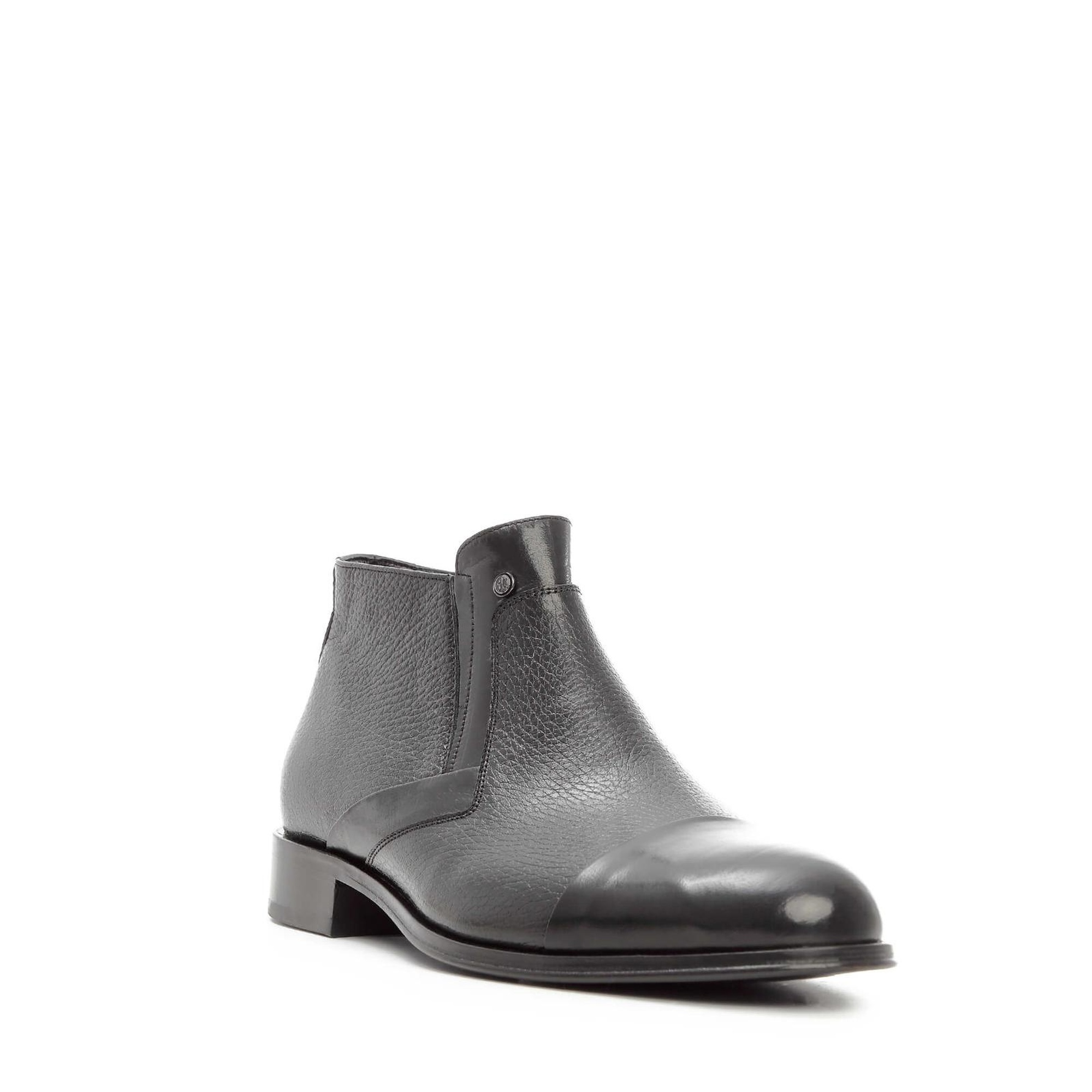 Tamer Tanca Erkek Hakiki Deri Siyah Klasik Bot