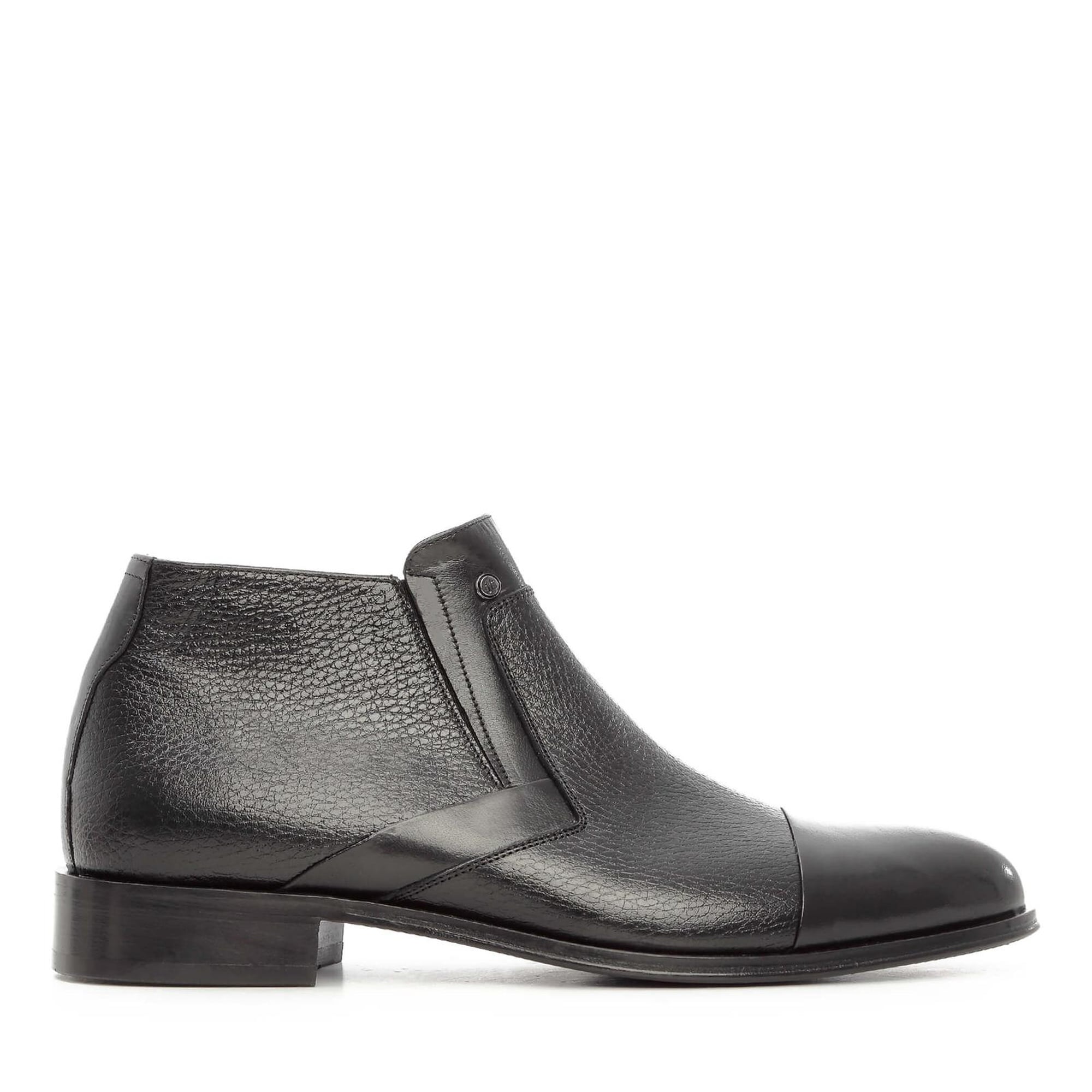 Tamer Tanca Erkek Hakiki Deri Siyah Klasik Bot