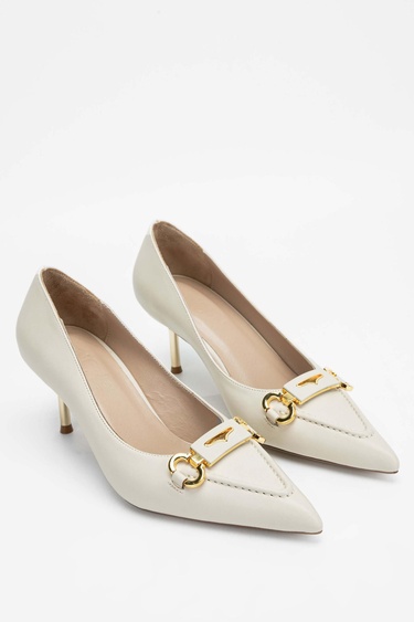  Tamer Tanca Kadın Vegan Bej Topuklu & Stiletto Ayakkabı