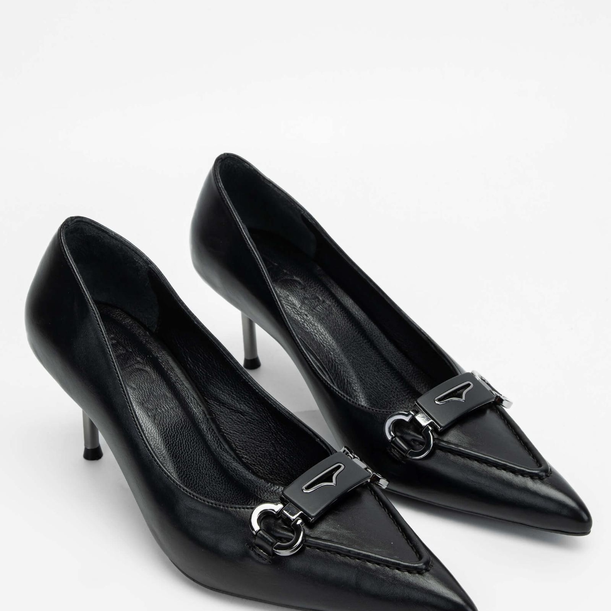 Tamer Tanca Kadın Vegan Siyah Topuklu & Stiletto Ayakkabı