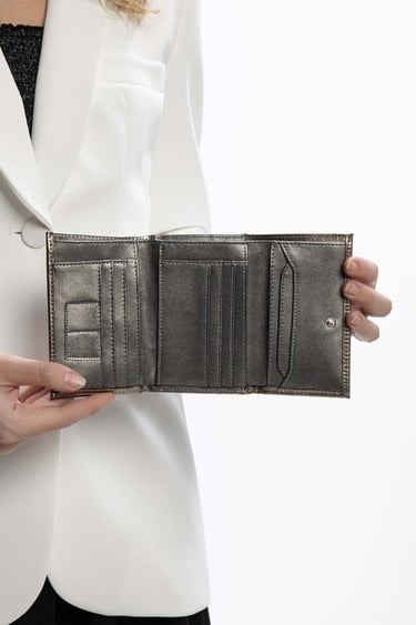  Tamer Tanca Kadın Vegan Antrasit Rugan Cüzdan Cuzdan