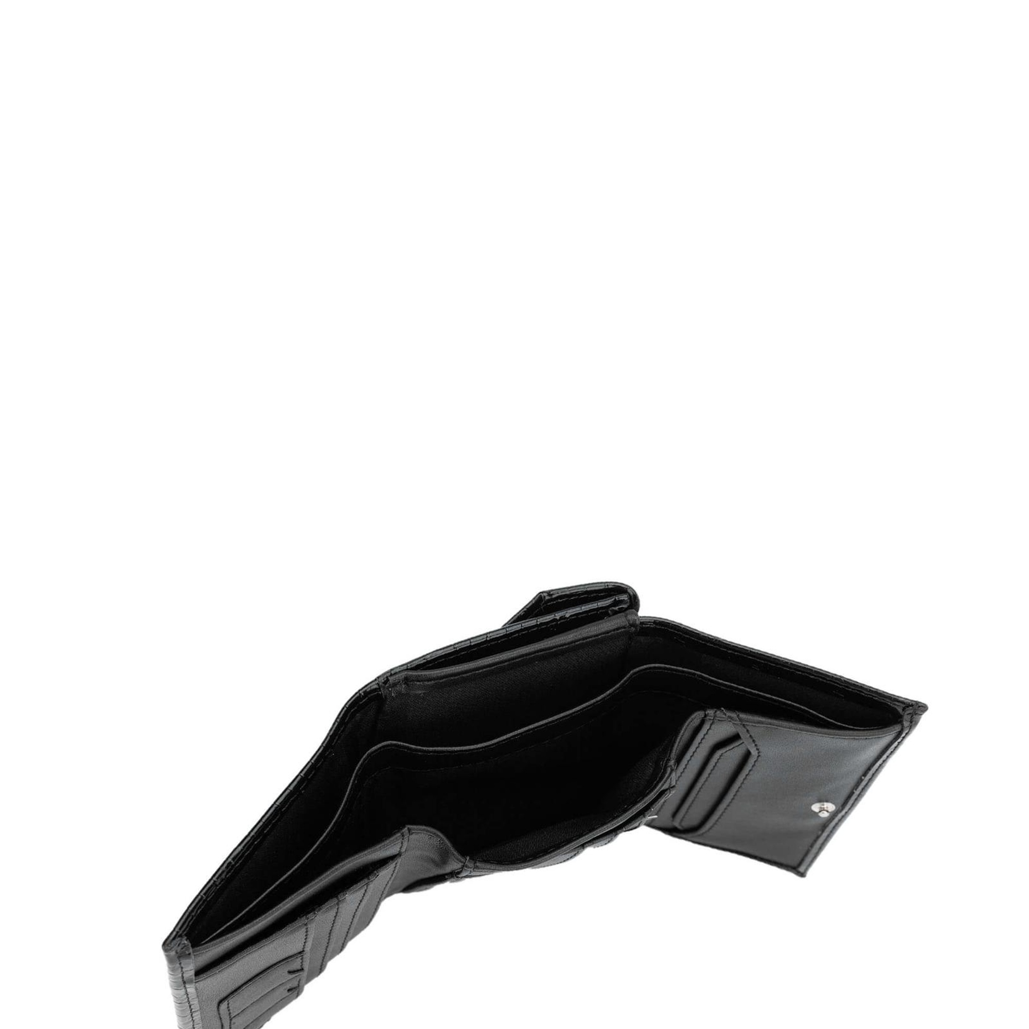 Tamer Tanca Kadın Vegan Siyah Rugan Cüzdan Cuzdan