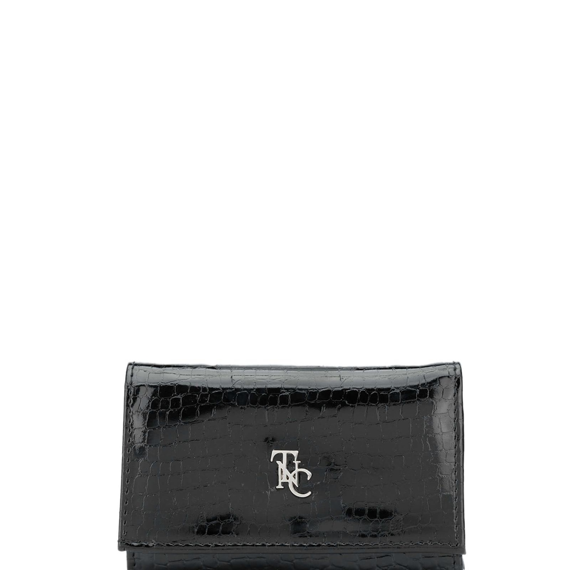 Tamer Tanca Kadın Vegan Siyah Rugan Cüzdan Cuzdan