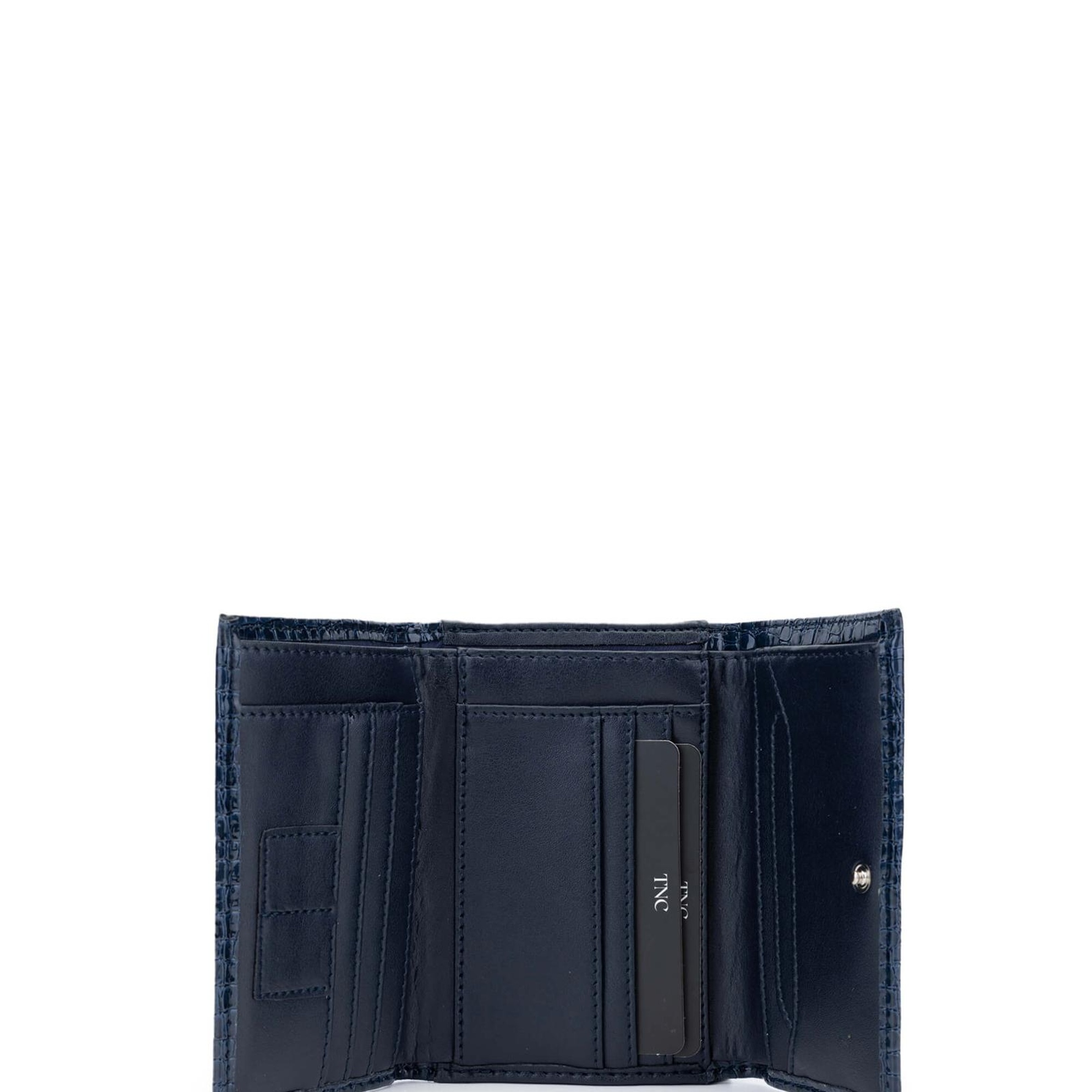 Tamer Tanca Kadın Vegan Lacivert Rugan Cüzdan Cuzdan