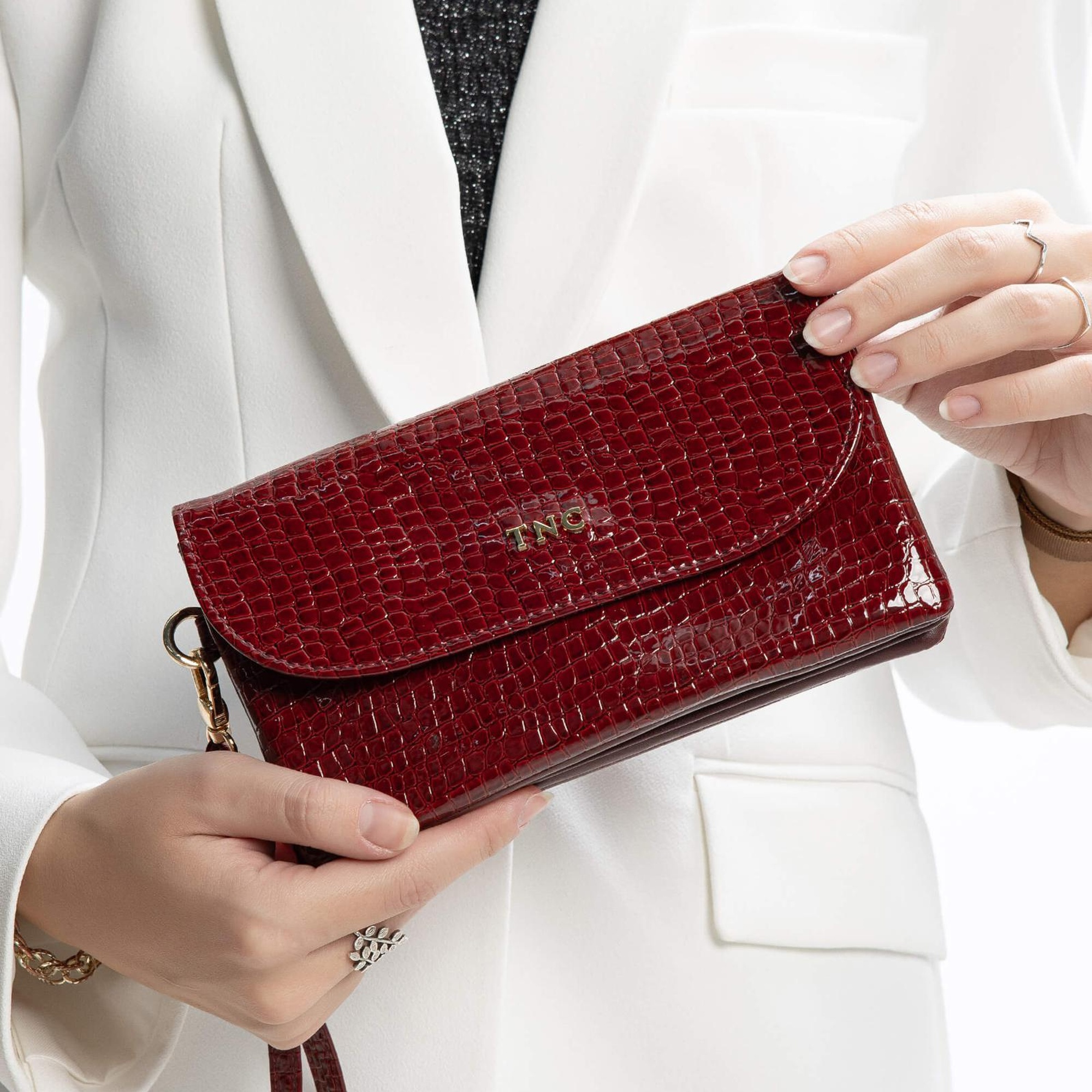 Tamer Tanca Kadın Vegan Bordo Rugan Cüzdan Cuzdan