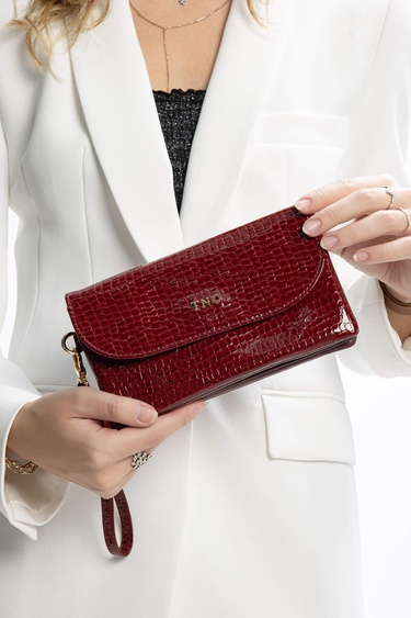  Tamer Tanca Kadın Vegan Bordo Rugan Cüzdan Cuzdan