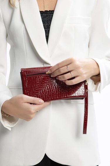  Tamer Tanca Kadın Vegan Bordo Rugan Cüzdan Cuzdan