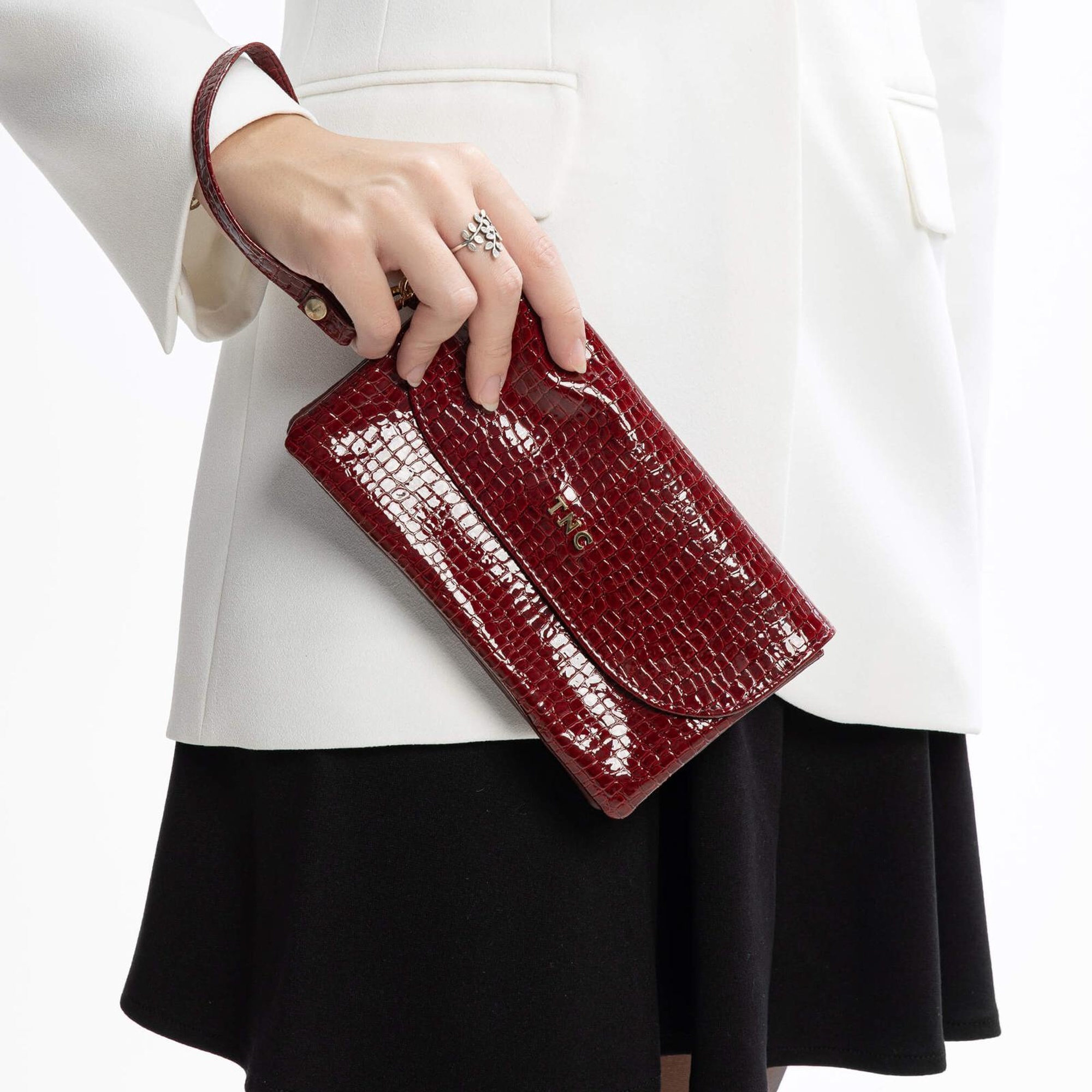 Tamer Tanca Kadın Vegan Bordo Rugan Cüzdan Cuzdan