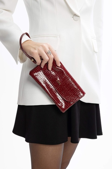  Tamer Tanca Kadın Vegan Bordo Rugan Cüzdan Cuzdan