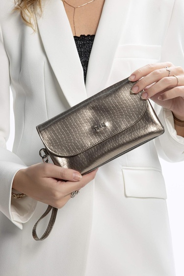  Tamer Tanca Kadın Vegan Antrasit Rugan Cüzdan Cuzdan