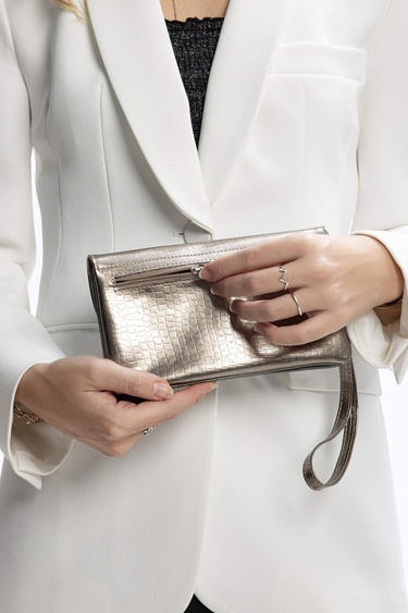  Tamer Tanca Kadın Vegan Antrasit Rugan Cüzdan Cuzdan