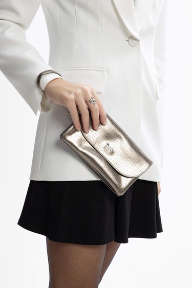  Tamer Tanca Kadın Vegan Antrasit Rugan Cüzdan Cuzdan