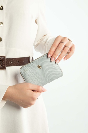  Tamer Tanca Kadın Hakiki Deri Gri Günlük Cuzdan