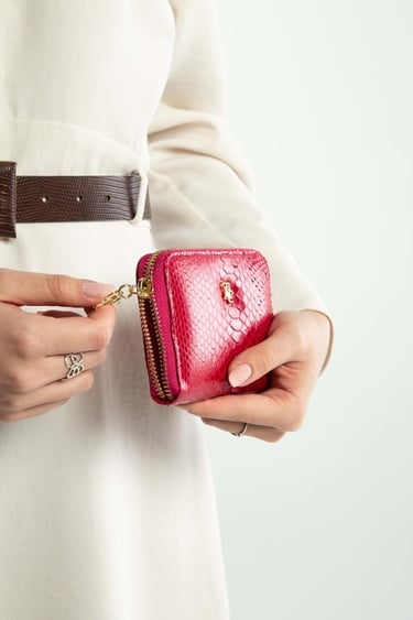  Tamer Tanca Kadın Hakiki Deri Pembe Günlük Cuzdan