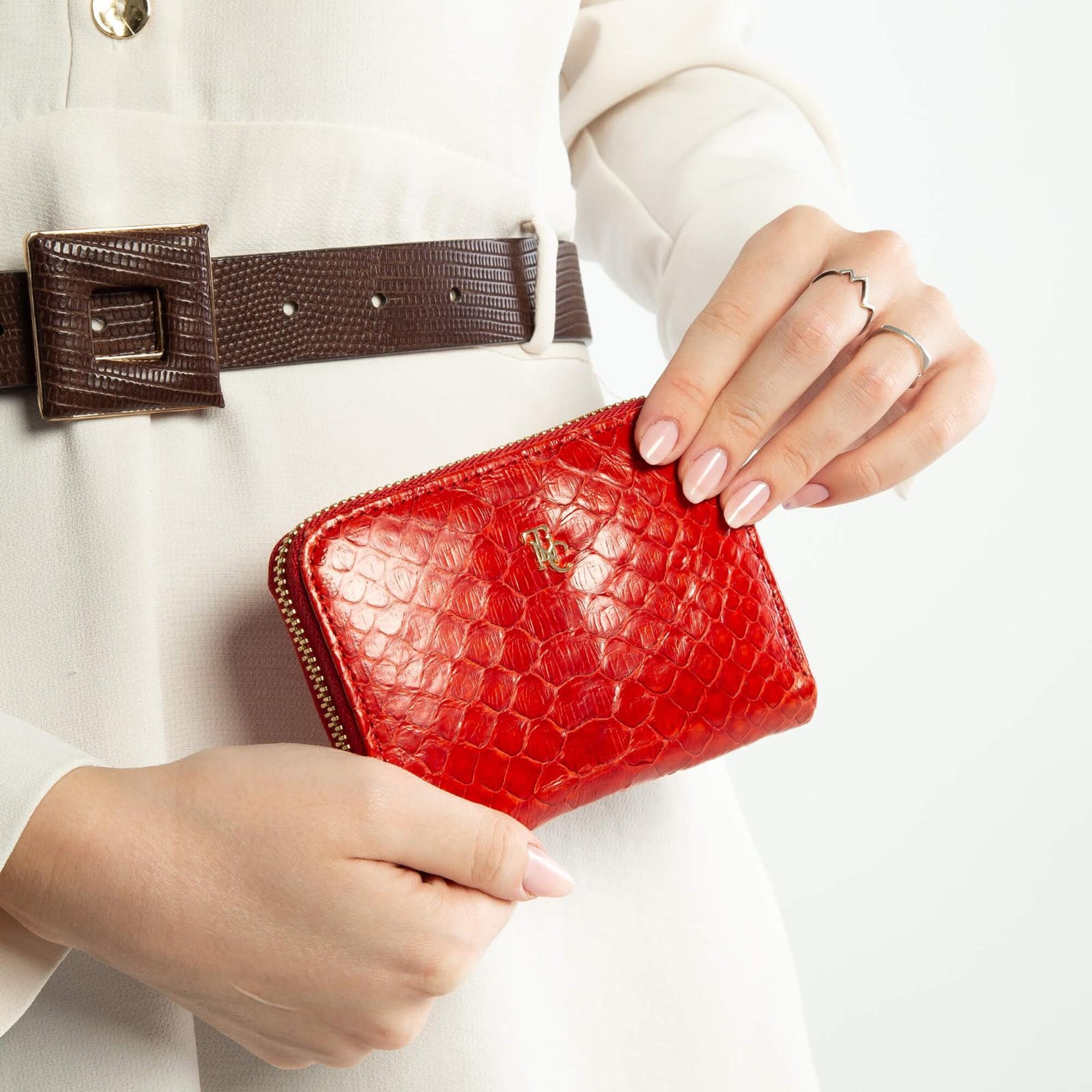 Tamer Tanca Kadın Hakiki Deri Kırmızı Günlük Cuzdan