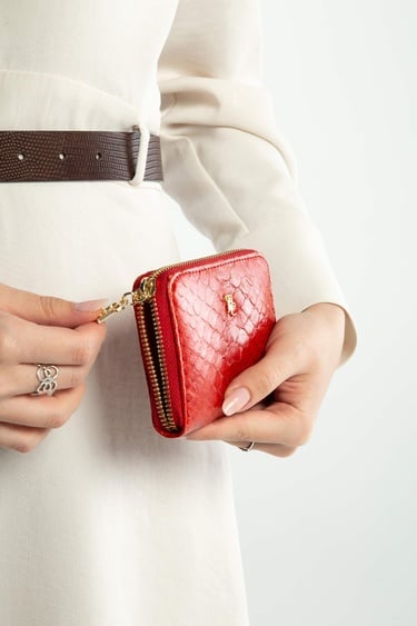  Tamer Tanca Kadın Hakiki Deri Kırmızı Günlük Cuzdan