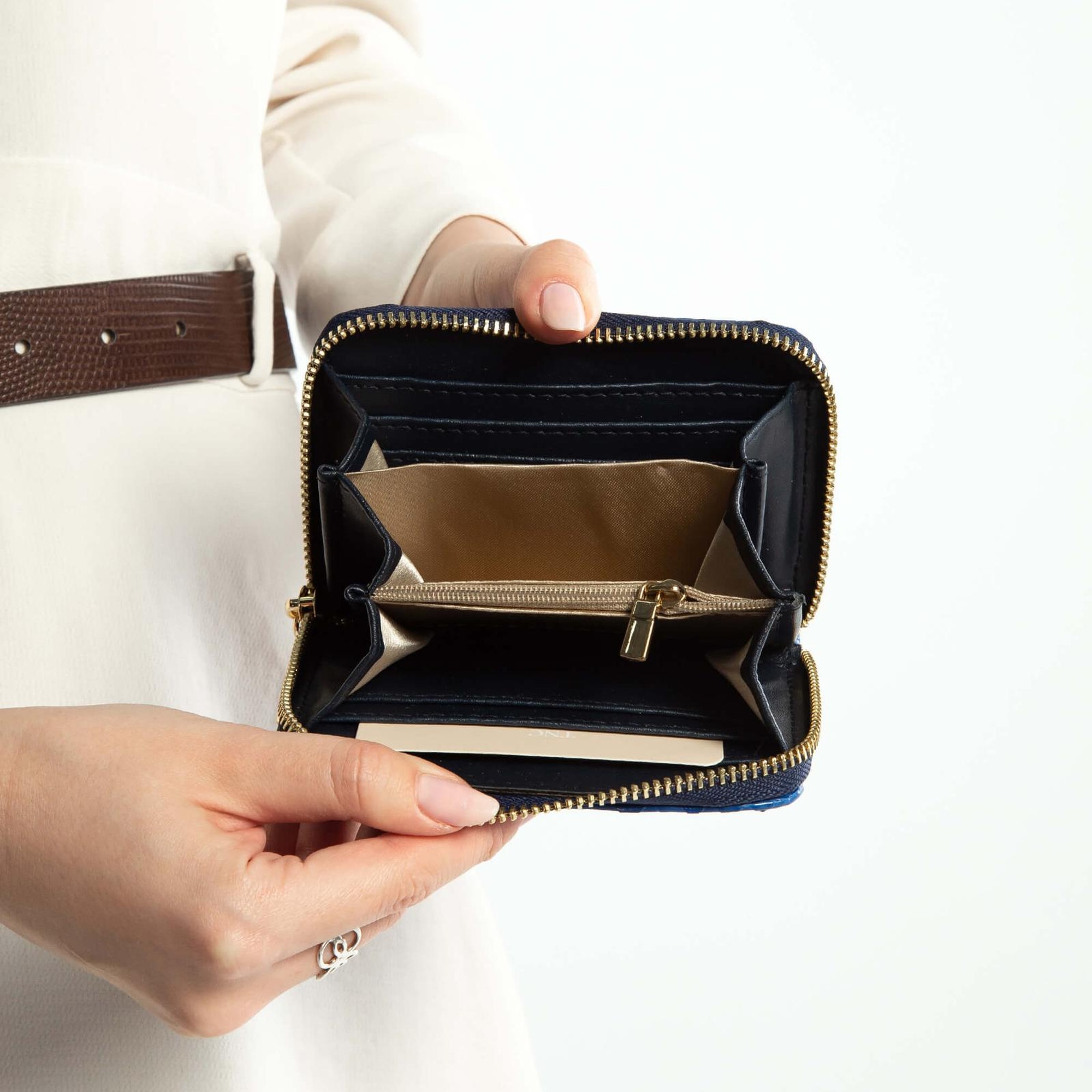 Tamer Tanca Kadın Hakiki Deri Lacivert Günlük Cuzdan