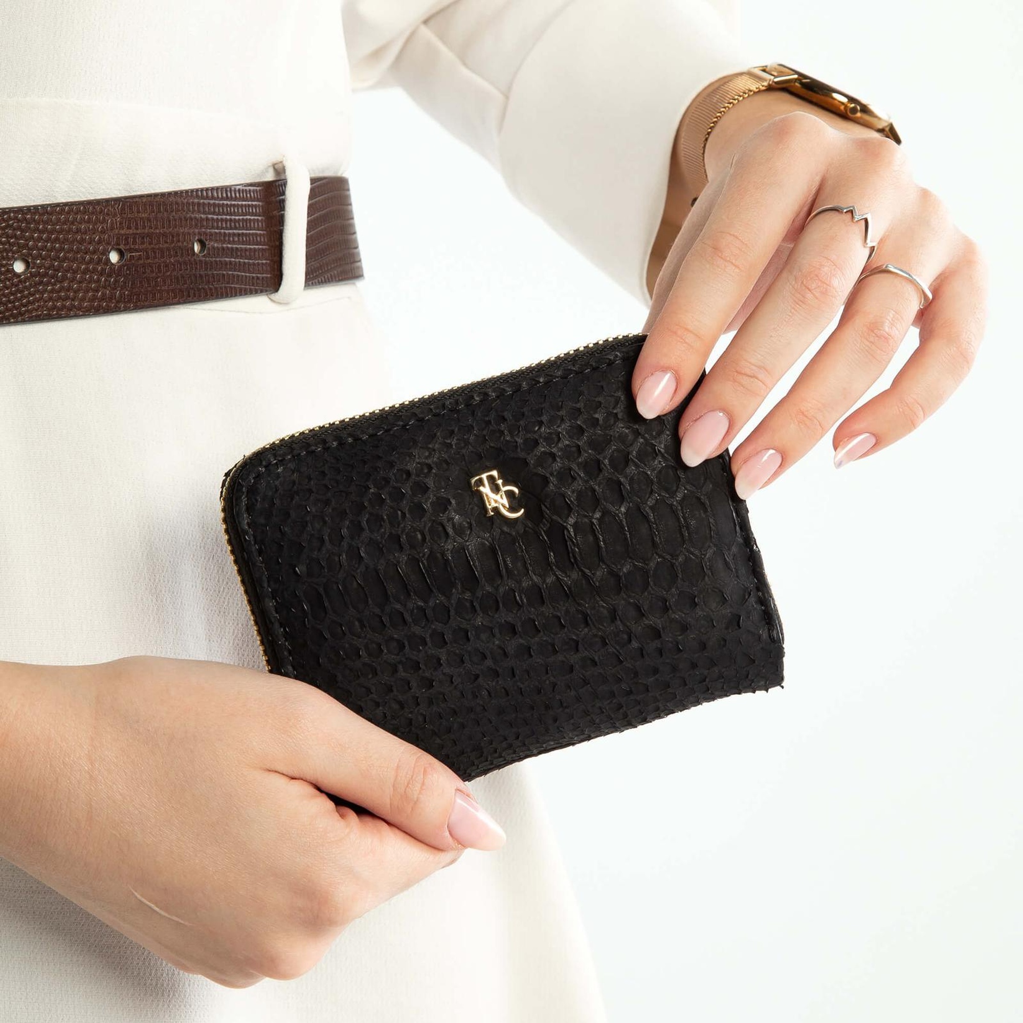 Tamer Tanca Kadın Hakiki Deri Siyah Günlük Cuzdan