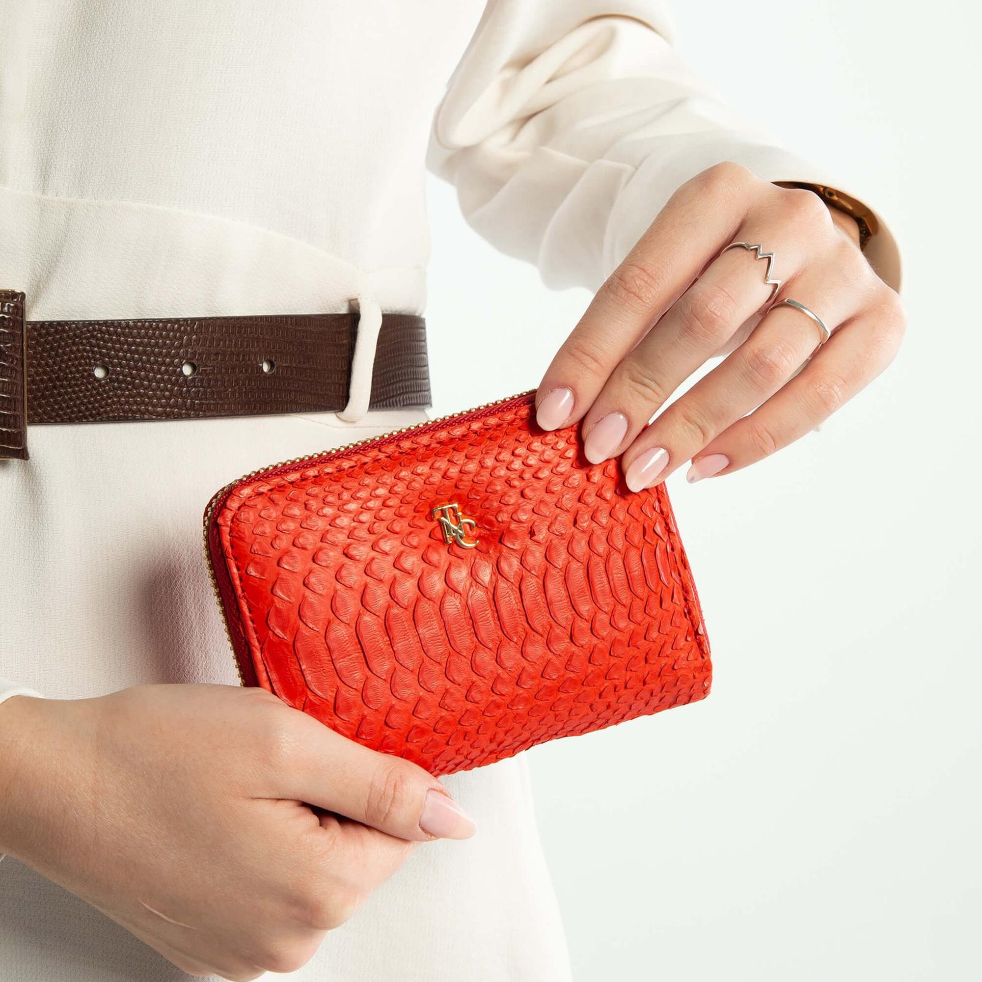 Tamer Tanca Kadın Hakiki Deri Narçiçeği Günlük Cuzdan