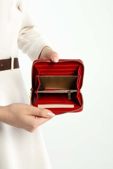  Tamer Tanca Kadın Hakiki Deri Narçiçeği Günlük Cuzdan