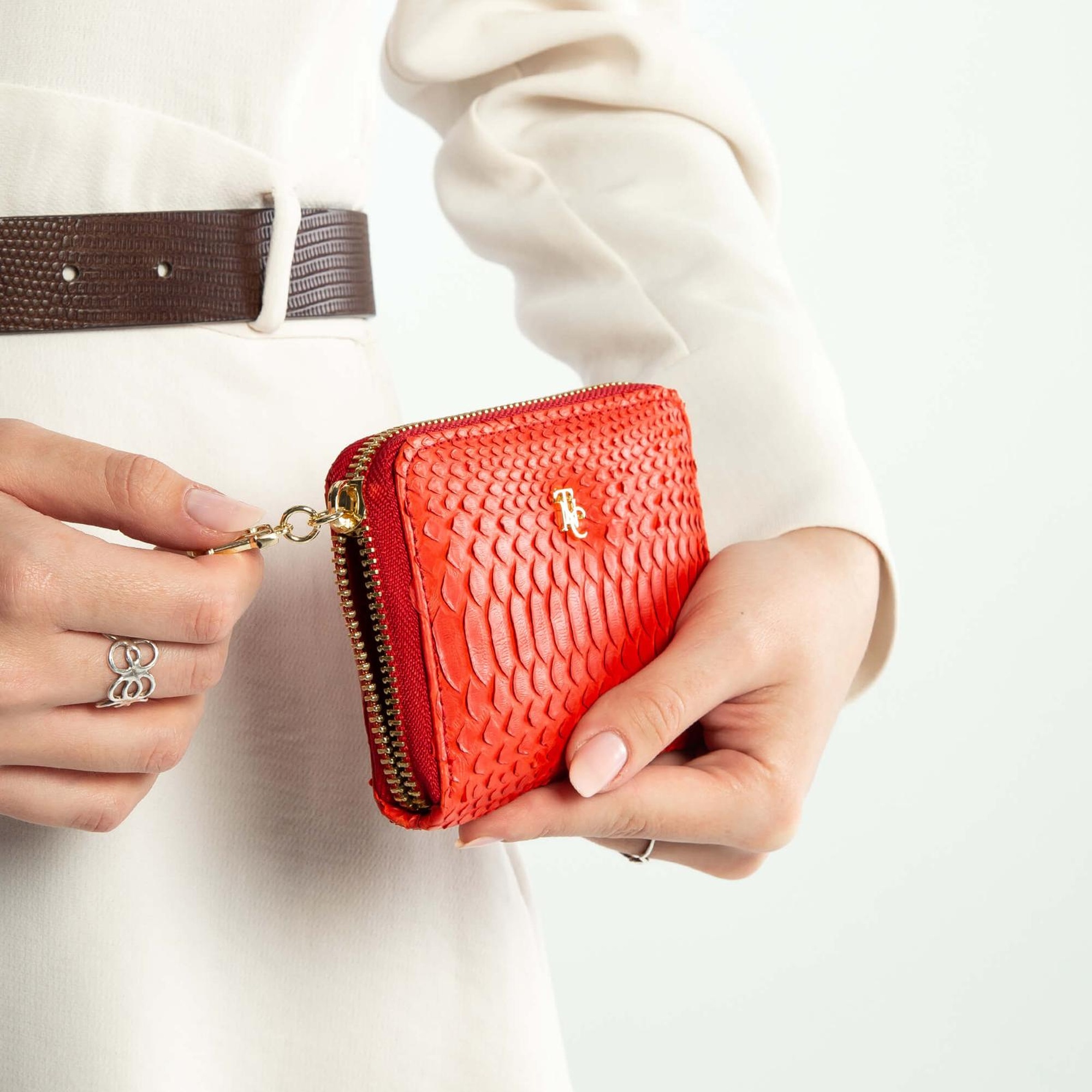 Tamer Tanca Kadın Hakiki Deri Narçiçeği Günlük Cuzdan