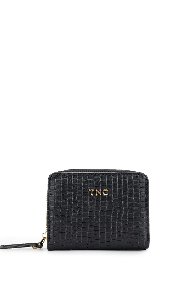  Tamer Tanca Kadın Vegan Siyah Cüzdan