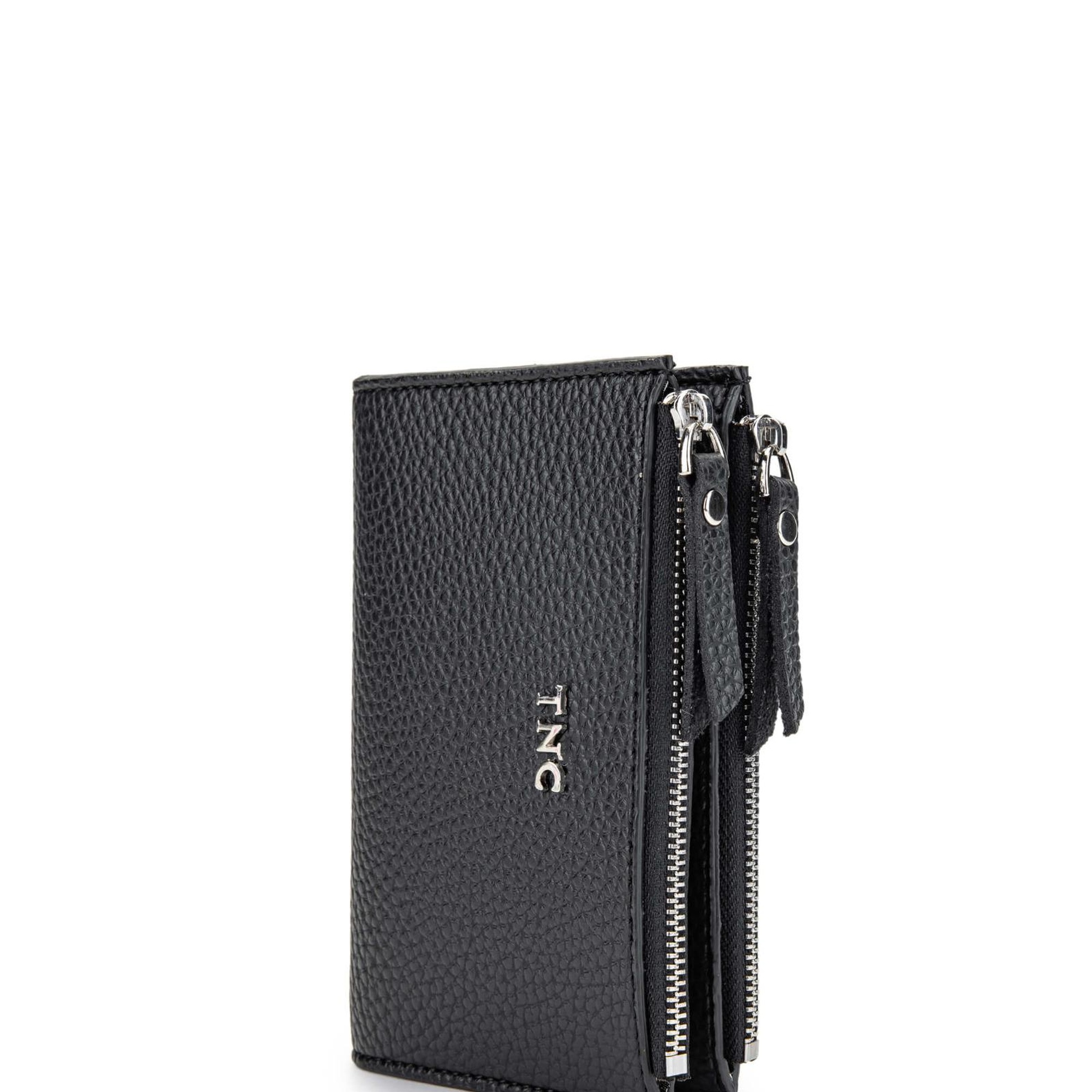 Tamer Tanca Kadın Vegan Siyah Cüzdan Cuzdan