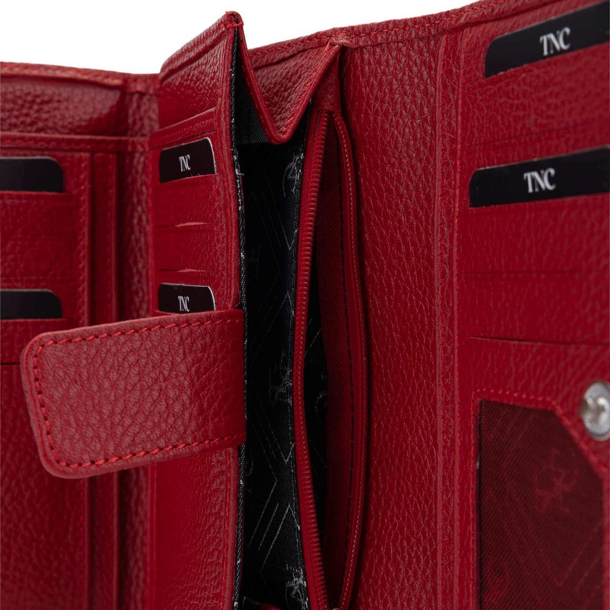 Tamer Tanca Kadın Hakiki Deri Kırmızı Cüzdan Cuzdan