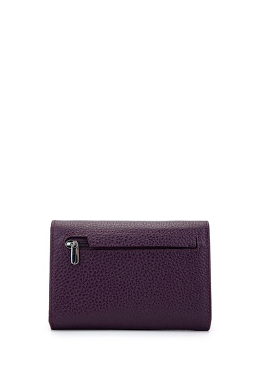  Tamer Tanca Kadın Hakiki Deri Mor Cüzdan Cuzdan