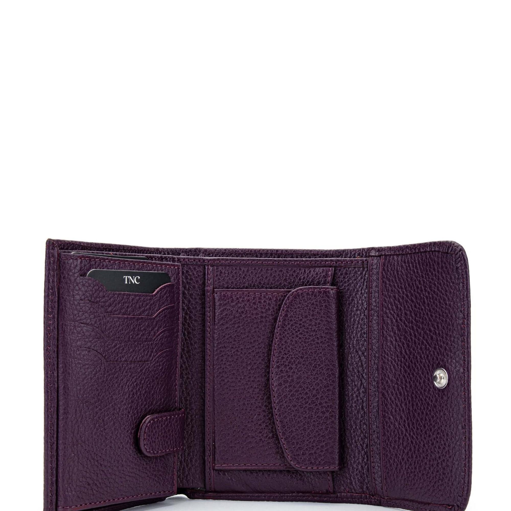 Tamer Tanca Kadın Hakiki Deri Mor Cüzdan Cuzdan