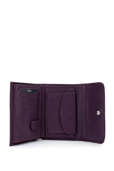  Tamer Tanca Kadın Hakiki Deri Mor Cüzdan Cuzdan
