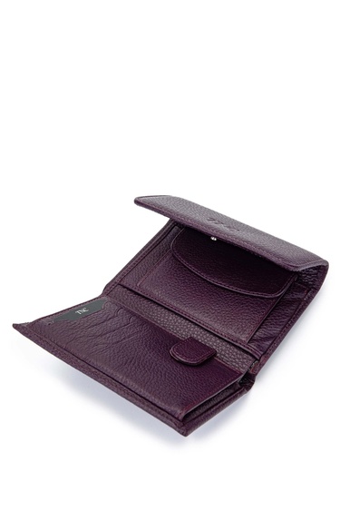  Tamer Tanca Kadın Hakiki Deri Mor Cüzdan Cuzdan