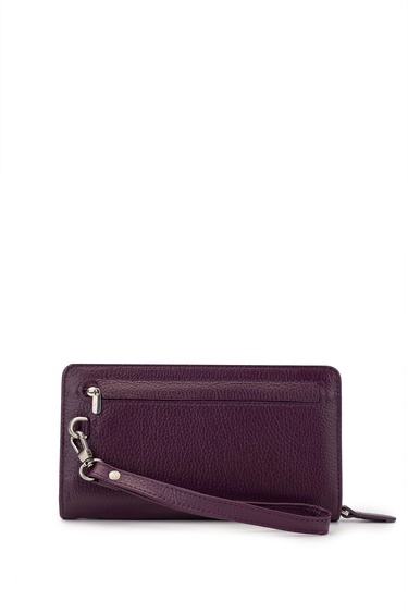  Tamer Tanca Kadın Hakiki Deri Mor Günlük Cuzdan