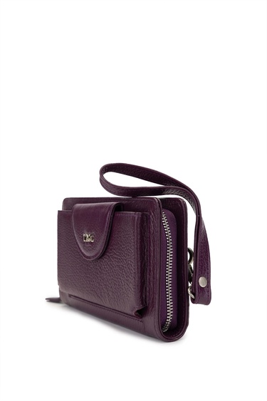  Tamer Tanca Kadın Hakiki Deri Mor Günlük Cuzdan