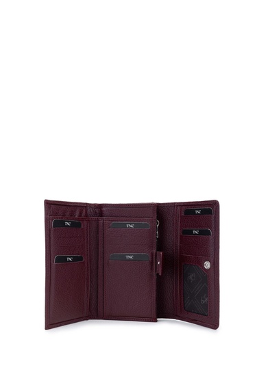  Tamer Tanca Kadın Hakiki Deri Bordo Cüzdan Cuzdan