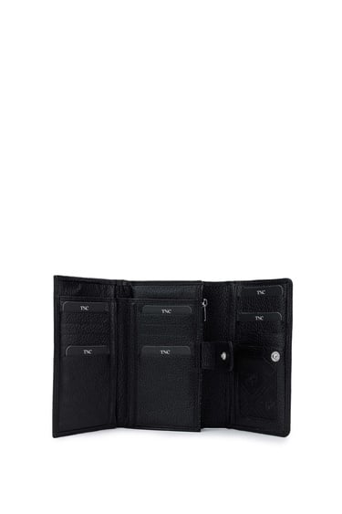  Tamer Tanca Kadın Hakiki Deri Siyah Cüzdan Cuzdan